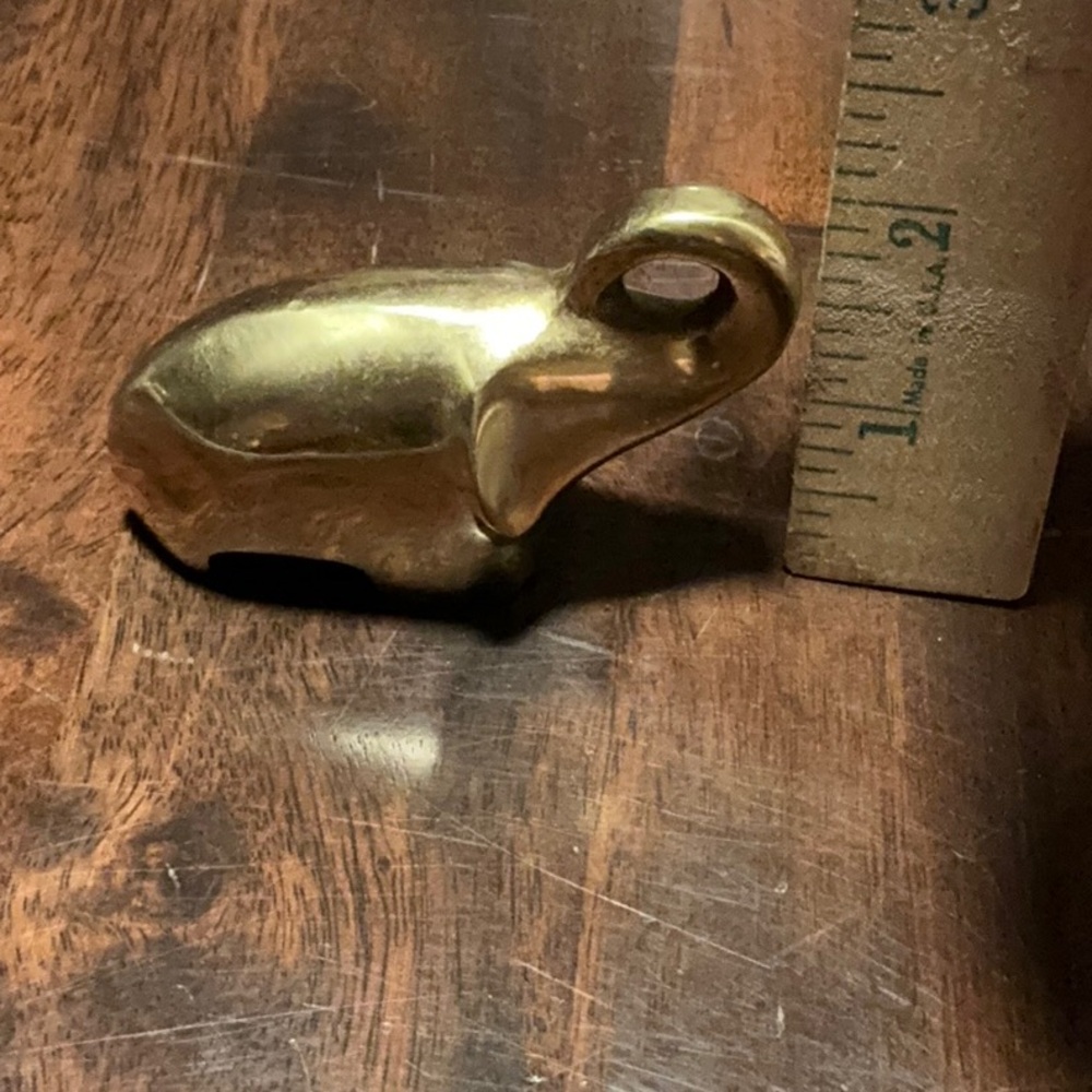 Brass Elephant Paperweight Made in Korea - Picture 6 of 6